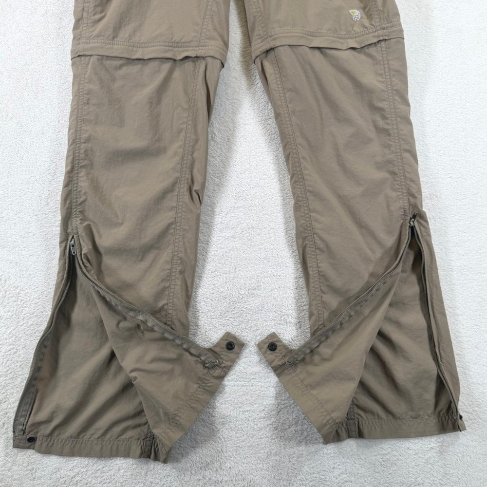 Mountain Hardwear Womens Convertible Hiking Pants Khaki Tan Size 8/34 Zip Off - Picture 7 of 15